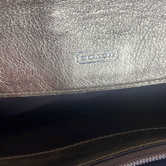 Coach Signature Patchwork Wallet Khaki Gold - Picture 7 of 13